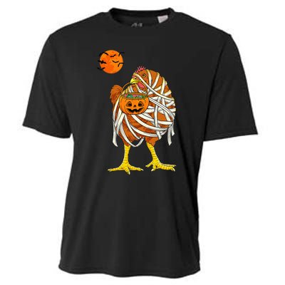 Hilarious Halloween Costume for Farmers Chicken Mummy Cooling Performance Crew T-Shirt