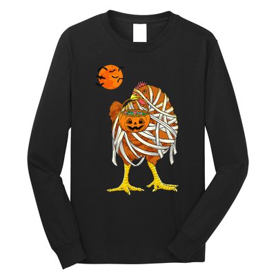 Hilarious Halloween Costume for Farmers Chicken Mummy Long Sleeve Shirt