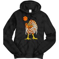 Hilarious Halloween Costume for Farmers Chicken Mummy Tie Dye Hoodie