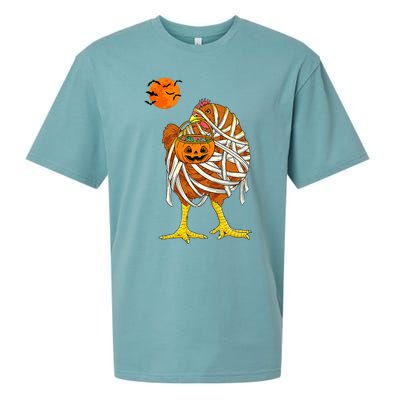 Hilarious Halloween Costume for Farmers Chicken Mummy Sueded Cloud Jersey T-Shirt