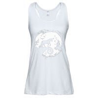 Horse Halloween Costume Moon Silhouette Creepy Horror Ladies Essential Flowy Tank