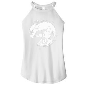 Horse Halloween Costume Moon Silhouette Creepy Horror Women's Perfect Tri Rocker Tank