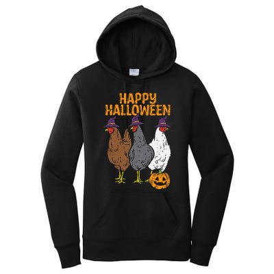 Happy Halloween Chickens Farm Animal Costume Women's Pullover Hoodie