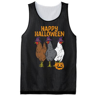 Happy Halloween Chickens Farm Animal Costume Mesh Reversible Basketball Jersey Tank