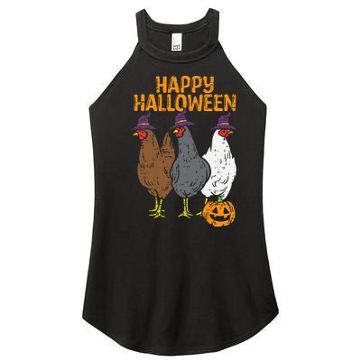 Happy Halloween Chickens Farm Animal Costume Women’s Perfect Tri Rocker Tank