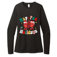 Happee Holiday Christmas Santa Kidney Nephrology Technician Womens CVC Long Sleeve Shirt