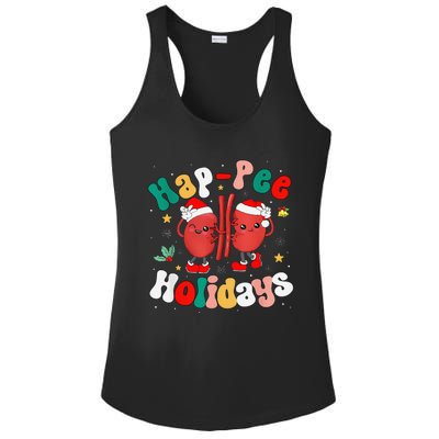 Happee Holiday Christmas Santa Kidney Nephrology Technician Ladies PosiCharge Competitor Racerback Tank