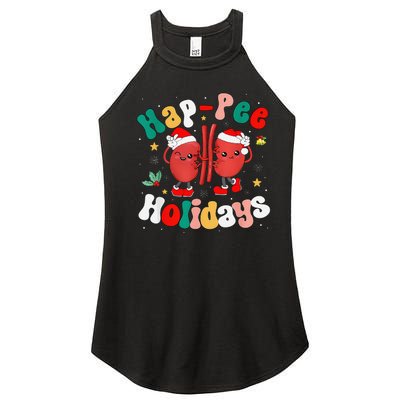 Happee Holiday Christmas Santa Kidney Nephrology Technician Women's Perfect Tri Rocker Tank