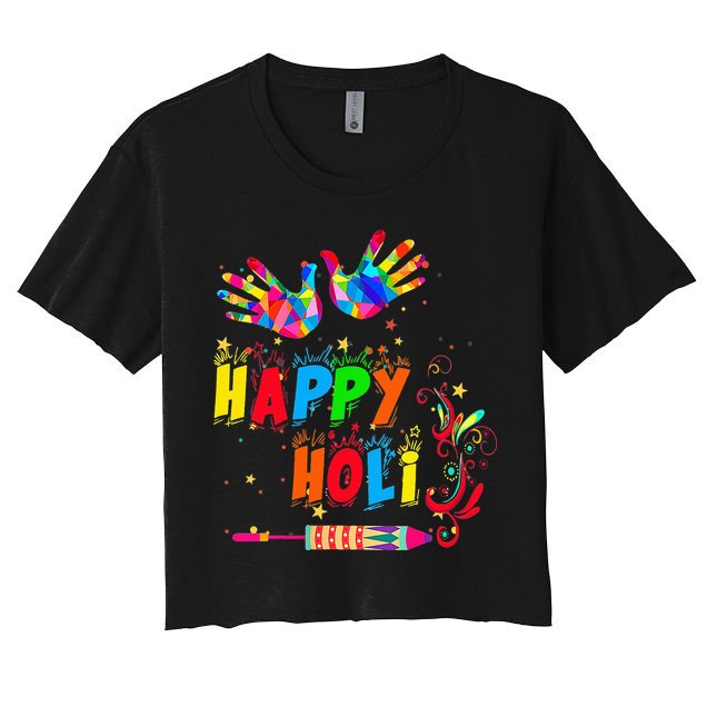 Happy Holi Color India Hindu Gift Crop Top