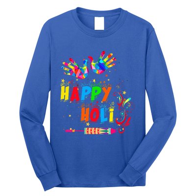 Happy Holi Color India Hindu Gift Long Sleeve Shirt