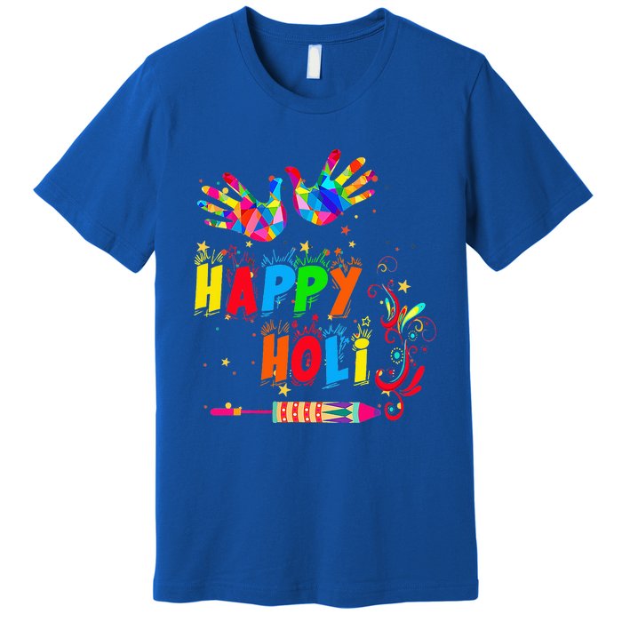 Happy Holi Color India Hindu Gift Premium T-Shirt