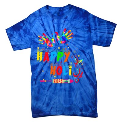 Happy Holi Color India Hindu Gift Tie-Dye T-Shirt