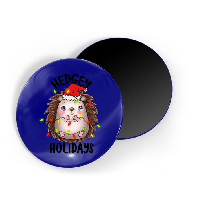 Hedgy Holiday Cute Adorable Hedgehog Christmas Funny Pun Cute Gift Magnet