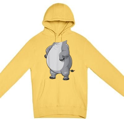 Hippo Hippopotamus Costume Premium Pullover Hoodie