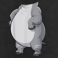 Hippo Hippopotamus Costume 7 Panel Mesh Trucker Snapback Hat