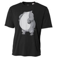 Hippo Hippopotamus Costume Cooling Performance Crew T-Shirt