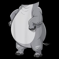 Hippo Hippopotamus Costume Button