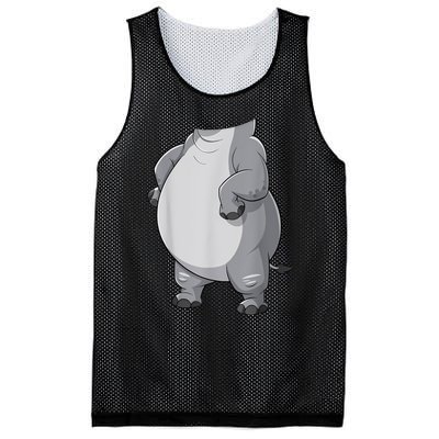 Hippo Hippopotamus Costume Mesh Reversible Basketball Jersey Tank