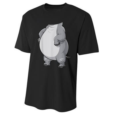 Hippo Hippopotamus Costume Performance Sprint T-Shirt