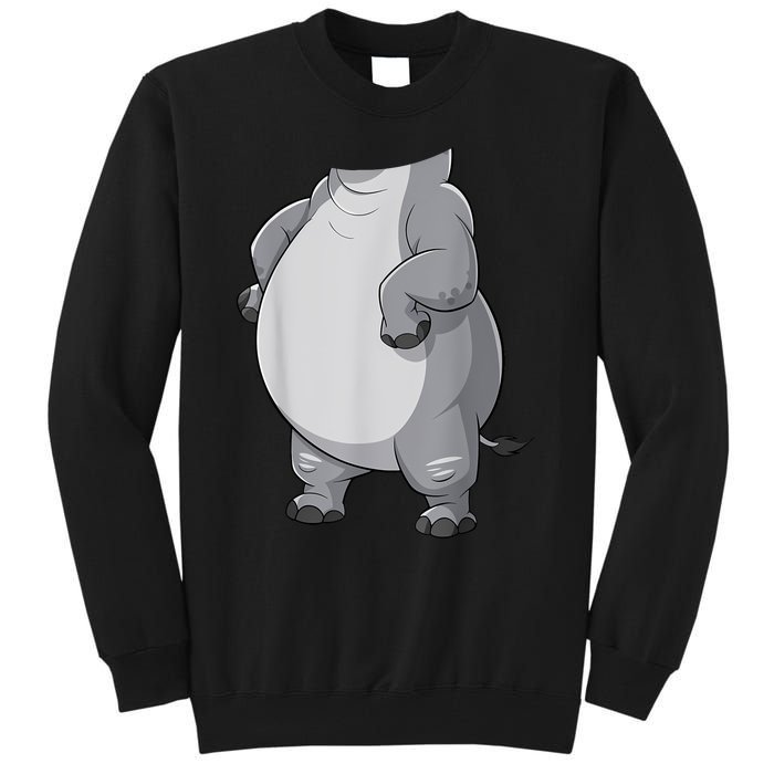 Hippo Hippopotamus Costume Tall Sweatshirt