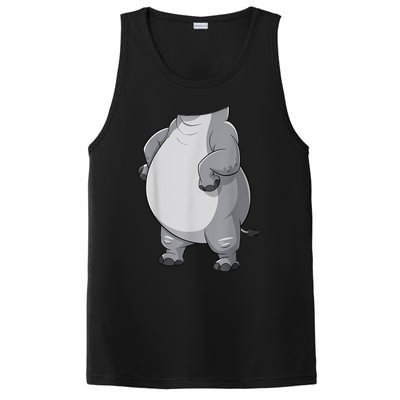 Hippo Hippopotamus Costume PosiCharge Competitor Tank