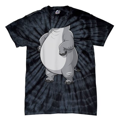 Hippo Hippopotamus Costume Tie-Dye T-Shirt