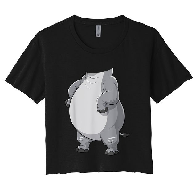 Hippo Hippopotamus Costume Crop Top