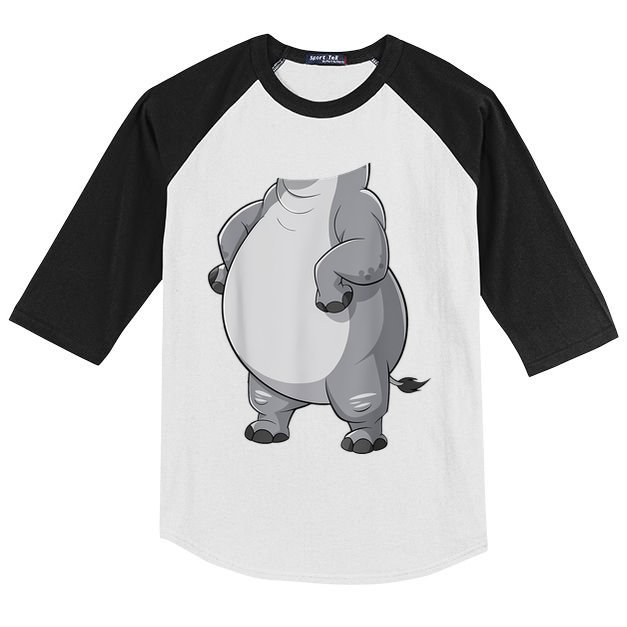 Hippo Hippopotamus Costume Kids Colorblock Raglan Jersey