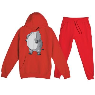 Hippo Hippopotamus Costume Premium Hooded Sweatsuit Set