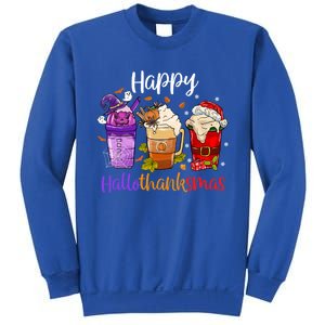 Happy Hallothanksmas Coffee Latte Halloween Thanksgiving Great Gift Sweatshirt