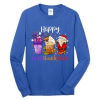 Happy Hallothanksmas Coffee Latte Halloween Thanksgiving Great Gift Tall Long Sleeve T-Shirt