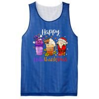 Happy Hallothanksmas Coffee Latte Halloween Thanksgiving Great Gift Mesh Reversible Basketball Jersey Tank