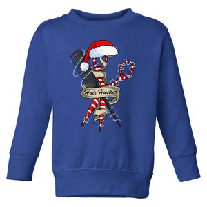 Hair Hustler Christmas Pajama Cool Xmas Barber Hair Stylist Toddler Sweatshirt