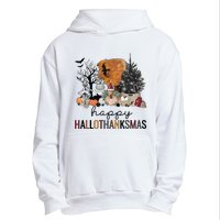 Happy Hallothanksmas Coffee Halloween Thanksgiving Christmas Urban Pullover Hoodie