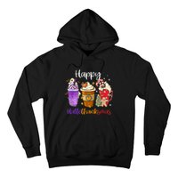 Happy Hallothanksmas Coffee Latte Halloween Thanksgiving Hoodie