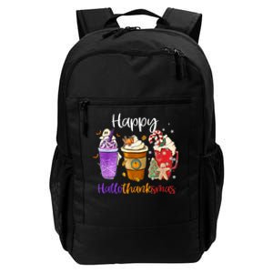 Happy Hallothanksmas Coffee Latte Halloween Thanksgiving Daily Commute Backpack