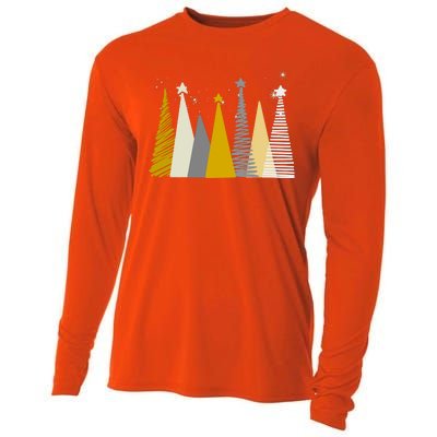 Happy Holidays Christmas Tree Festive Cooling Performance Long Sleeve Crew