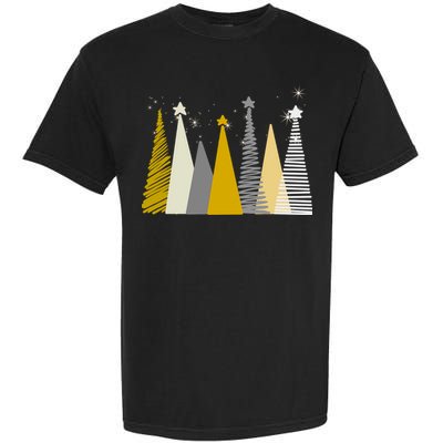 Happy Holidays Christmas Tree Festive Garment-Dyed Heavyweight T-Shirt
