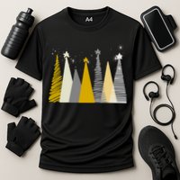 Happy Holidays Christmas Tree Festive Cooling Performance Crew T-Shirt