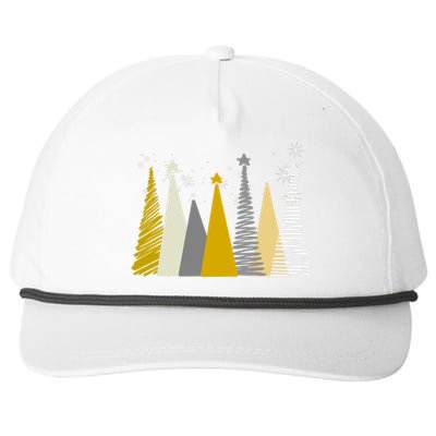 Happy Holidays Christmas Tree Festive Snapback Five-Panel Rope Hat