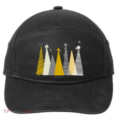 Happy Holidays Christmas Tree Festive 7-Panel Snapback Hat