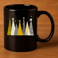 Happy Holidays Christmas Tree Festive 11oz C Handle Ceramic Mug