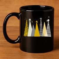 Happy Holidays Christmas Tree Festive 11oz C Handle Ceramic Mug