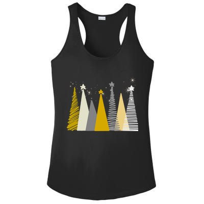 Happy Holidays Christmas Tree Festive Ladies PosiCharge Competitor Racerback Tank