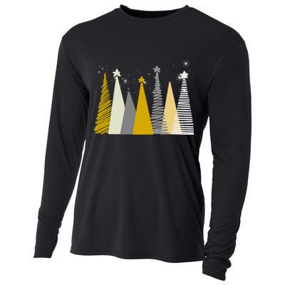 Happy Holidays Christmas Tree Festive Cooling Performance Long Sleeve Crew