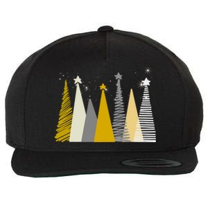 Happy Holidays Christmas Tree Festive Wool Snapback Cap