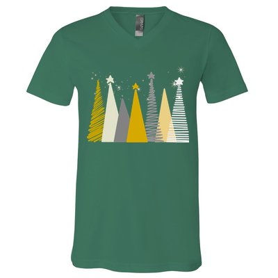 Happy Holidays Christmas Tree Festive V-Neck T-Shirt