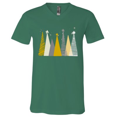 Happy Holidays Christmas Tree Festive V-Neck T-Shirt