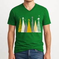 Happy Holidays Christmas Tree Festive V-Neck T-Shirt