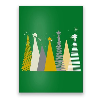 Happy Holidays Christmas Tree Festive Poster